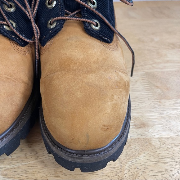 Timberland Wheat and Plaid Nubuck Tan Corduroy Waterproof Winter Boots Size 7 - Picture 9 of 16